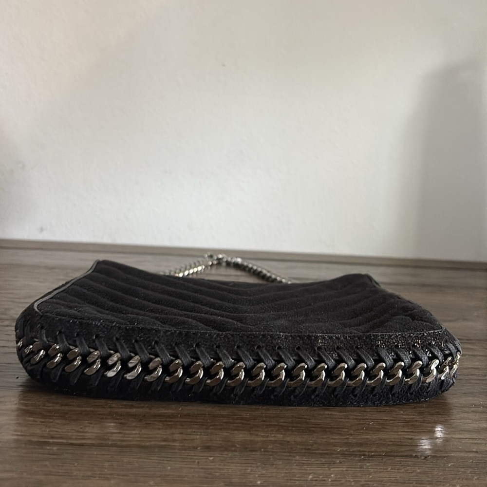 EUC [Stella McCartney] Falabella Quilted Zip Close Chain Shoulder Black Handbag - Picture 8 of 16
